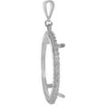 thumbnail image 3 of Sterling Silver Mexican 1 Peso Rope Bezel 34 mm Coins Prong Back Diamond Cut Coin NOT Included, 3 of 4