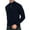 Navy, variant on Xysaqa Mens Quarter Zip Up Sweater Lightweight Slim Fitted Knit Pullover Sweaters Long Sleeve Mock Neck Sweater Khaki