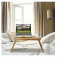 Bamboo Laptop Desk, Foldable Breakfast Tray with Drawer, MultiPosition
