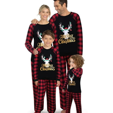 

Winter Holiday Xmas Pajamas Set for Family Mom Papa Kids Sleepwear Nightwear Ladies Mens Child Loungewear Outfits