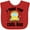Red, variant on Inktastic I Ride the Cool Bus with Yellow Bus Boys or Girls Baby Bib