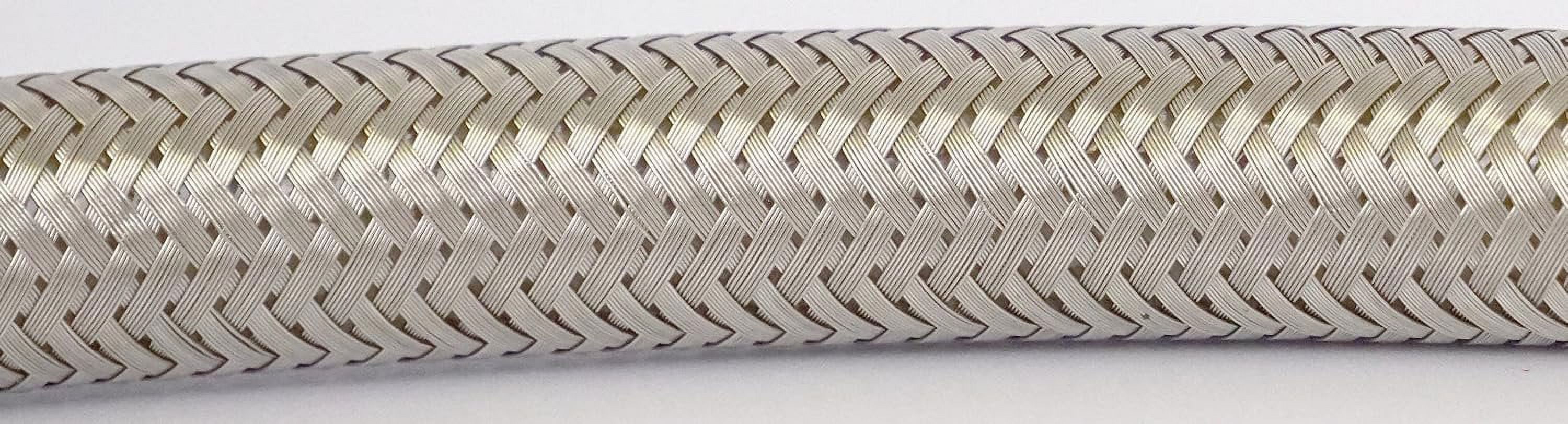 LASCO 10-0954 10-Foot Ice Maker Water Supply Line, Braided Stainless Steel, X 1/4-Inch Female Compression, 1-Pack, Iron