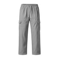 thumbnail image 6 of Sweat Pants for Mens Lounge Casual Joggers Workout Flared Loose Fit Gym Wide Leg Solid Oversized Relaxed Fit, 6 of 7