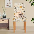 thumbnail image 4 of Yayeee 4 Pack Dining Chair Covers Stretch Parson Chairs Slipcovers Seat Protector, Halloween Cute Ghosts, 4 of 6