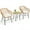 White, variant on Aimee Lii 3 Pieces Rattan Furniture Set with Cushioned Chair Table, Outdoor Patio Furniture, White