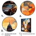 thumbnail image 3 of Designart "Pop Art Detroit III" Cityscapes Floater Framed Wall Decor, 3 of 7