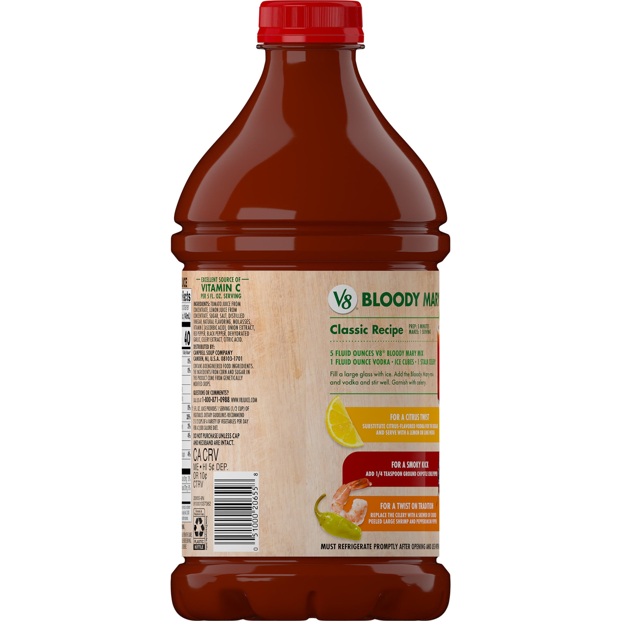 V8 Original Bloody Mary Mix, 46 fl oz Bottle