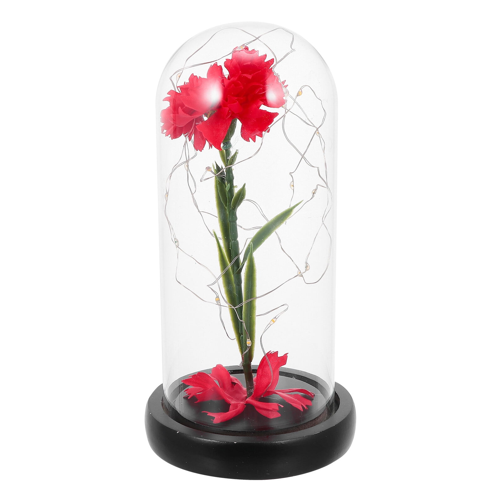 Homemaxs 1pc Glass Shade Carnation Flower Lamp Glass Flower Light
