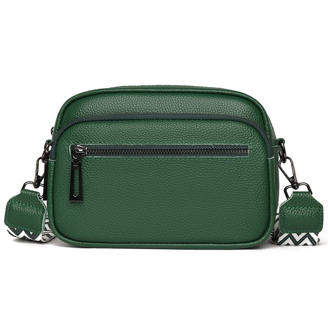 Bolso Bandolera Cuero Genuino Clásico Casual para Mujer Verde