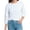 White, variant on Elsie & Zoey Cassidy Large White 3/4 Sleeve Crew Neck Blouse Top for Women