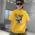 thumbnail image 3 of Camiseta de algodón para niños, de Tupac 2pac, rapero, Thug Life, estilo hip hop, moda para bebés, ropa para niños y niñas, camiseta de manga corta de verano para niños, 3 of 5
