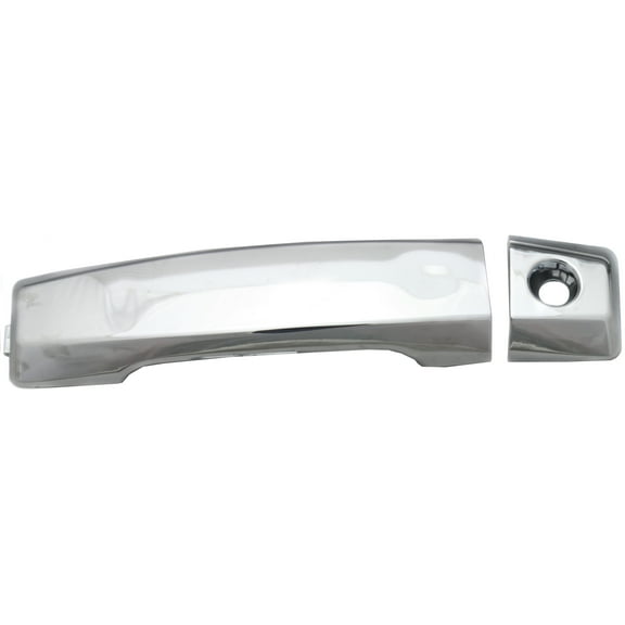 Exterior Door Handle Compatible with 2004-2015 Nissan Titan Front, Driver Side Chrome With Cover