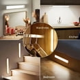 thumbnail image 3 of 12-Pack Motion Sensor LED Cabinet Lights, USB Rechargeable, 3 Modes, Dimmable, for Closet, Under Cabinet, Stairs, 3 of 13