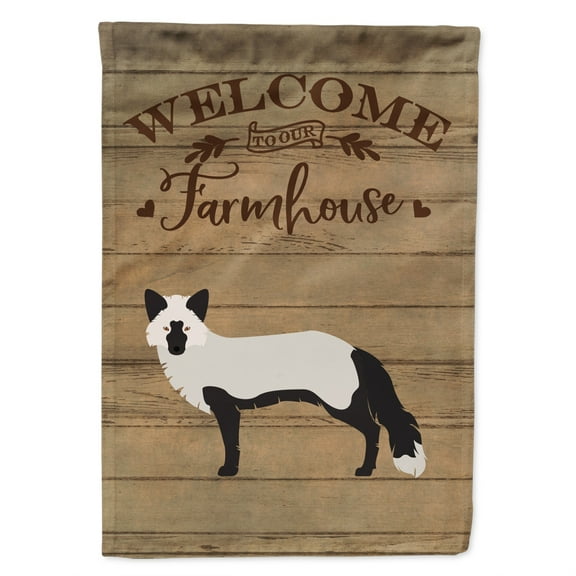 Caroline's Treasures CK6815GF Silver Fox Welcome Flag Garden Size , Small, multicolor