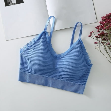 

DENGDENG Women Sexy Comfort Sports Bras Workout Running Backless Bra Underwire Lace Sports Bras for Women
