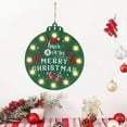 thumbnail image 2 of LED Christmas Wooden Wall Hanging Sign – 12in Rustic “Merry Christmas” Lighted Wall Art – Battery Powered Green Wood Plaque for Holiday Home Décor & Gift, 2 of 5