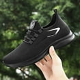 thumbnail image 7 of Fashion Sneakers for Men, Lightweight Breathable Walking Shoes for Men, Casual Comfortable Mens Running Shoes Athletic Jogging Gym, Black, 7 of 7