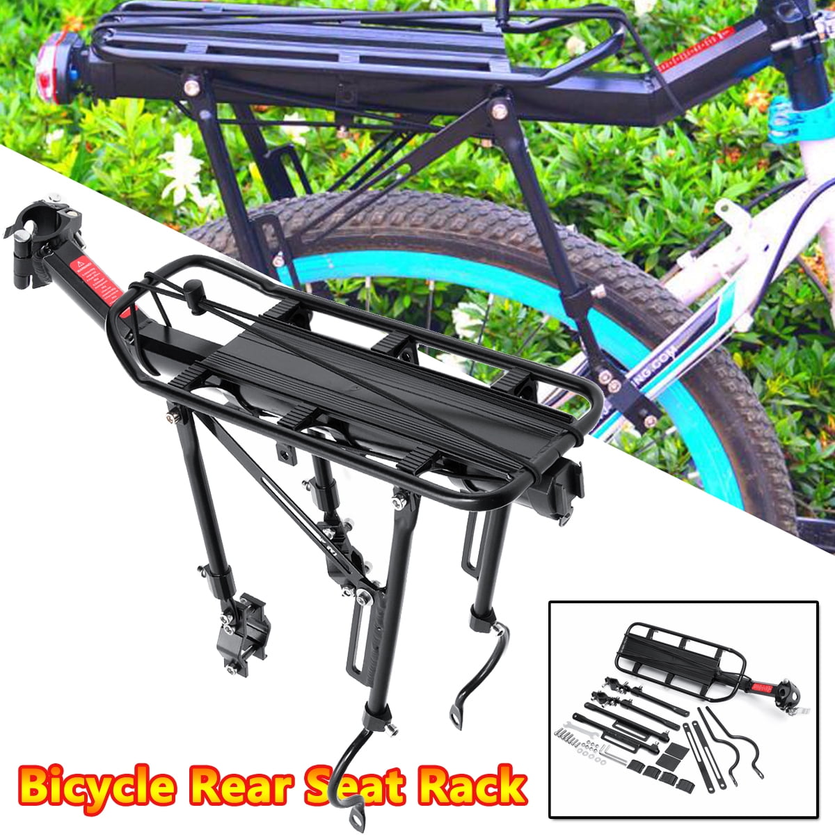 90KG Bicycle Mountain Bike Rear Rack Seat Post Mount Pannier Luggage