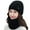 Black, variant on 2Pcs/Set Women Hat Scarf Warm Neck Protection Thicken Knitted Winter Hat Face Cover for Outdoor