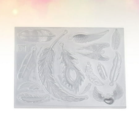 

Feather Mold Silicone Feather Cake Mold DIY Baking Cookies Pudding Cake Dessert Baking Mould Tool for Home Store (White)