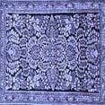 thumbnail image 1 of Ahgly Company Machine Washable Indoor Square Persian Blue Traditional Area Rugs, 7' Square, 1 of 4