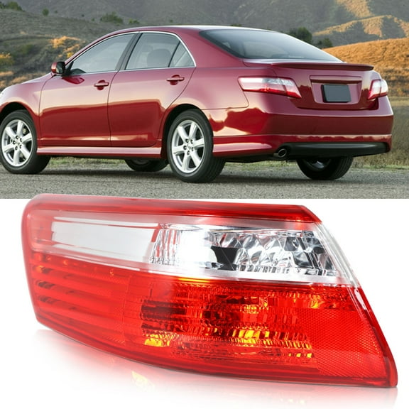 Genrics 1-Pack Left Outter Piece Rear Tail Light Brake Lamp Replacement for 2007 2008 2009 Toyota Camry Driver Side