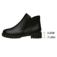 thumbnail image 4 of Leozcaa Ankle Boots for Women Low Heel Round Toe Chunky Short Booties Side Zipper Fall Winter Boots, 4 of 9