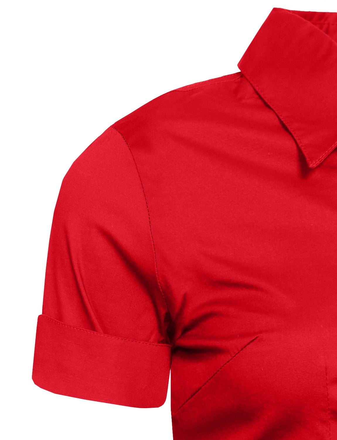 red formal blouse