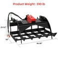 thumbnail image 3 of Maritcute Attachments 48'' Economy Skid Steer Root Grapple Bucket Attachment, 3/8in Thick Steel Frame, Quick Tach Mounting System, 3 of 8