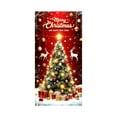 thumbnail image 2 of Horivan Christmas Door Curtain Santa Claus Design Polyester Fabric Holiday Decoration for Front Door Indoor Wall Party Festival Decor, 2 of 6