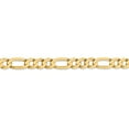 thumbnail image 3 of Solid 14K 6.75mm Concave Open Figaro Chain Bracelet / Anklet, 3 of 3