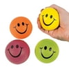 Neon Smile Face Stress Balls - Party Favors - 12 Pieces