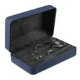 thumbnail image 3 of Unique Bargains 1pc PU Leather Multiple Ring Box for Accessories Storage and Display Blue, 3 of 7