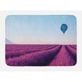 thumbnail image 1 of Landscape Bath Mat, Lavender Flower Field with Balloon Photo, Plush Bathroom Decor Mat with Non Slip Backing, 29.5" X 17.5", Magenta Sky Blue, by Ambesonne, 1 of 2