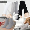 thumbnail image 4 of 5 Pairs Bow Fuzzy Socks for Women Winter Warm Slipper Socks Plush Coral Fleece Gift for Christmas Spa Home Sleeping, 4 of 6