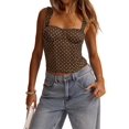 thumbnail image 3 of Women'S Square Neck Sleeveless Tank Tops Basic Tight T Shirts Coffee L, 3 of 8