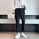thumbnail image 5 of Pantalones de trabajo refrescantes para hombres, pantalones de oficina de seda de hielo, trajes rectos para hombre, tela clásica, sastrería coreana, reseñas, muchas novedades, 5 of 5