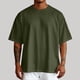 thumbnail image 2 of Camisa de manga corta oversize de verano para hombre: color liso, poliéster, hombros redondeados, tallas S-XXXL para uso informal y fiestas, 2 of 5