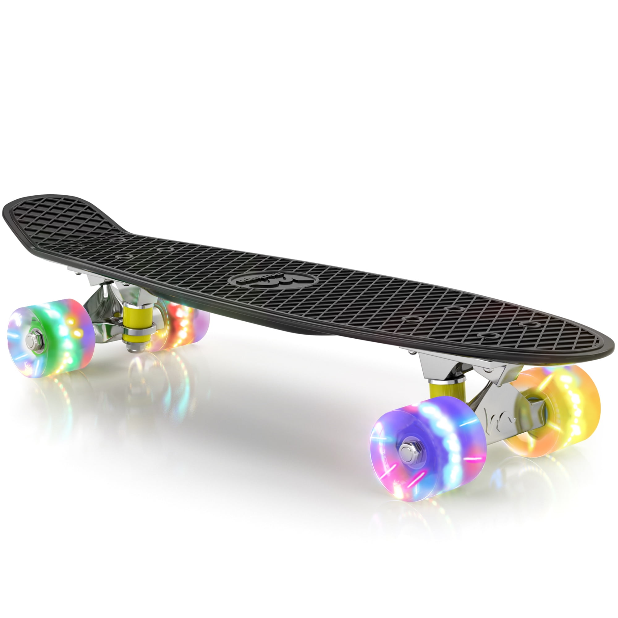 Plastic Mini Cruiser Complete Skateboards for Beginners/Boys/Girls/Youth/Adults YF YOUFU 22 Inch Skateboard 