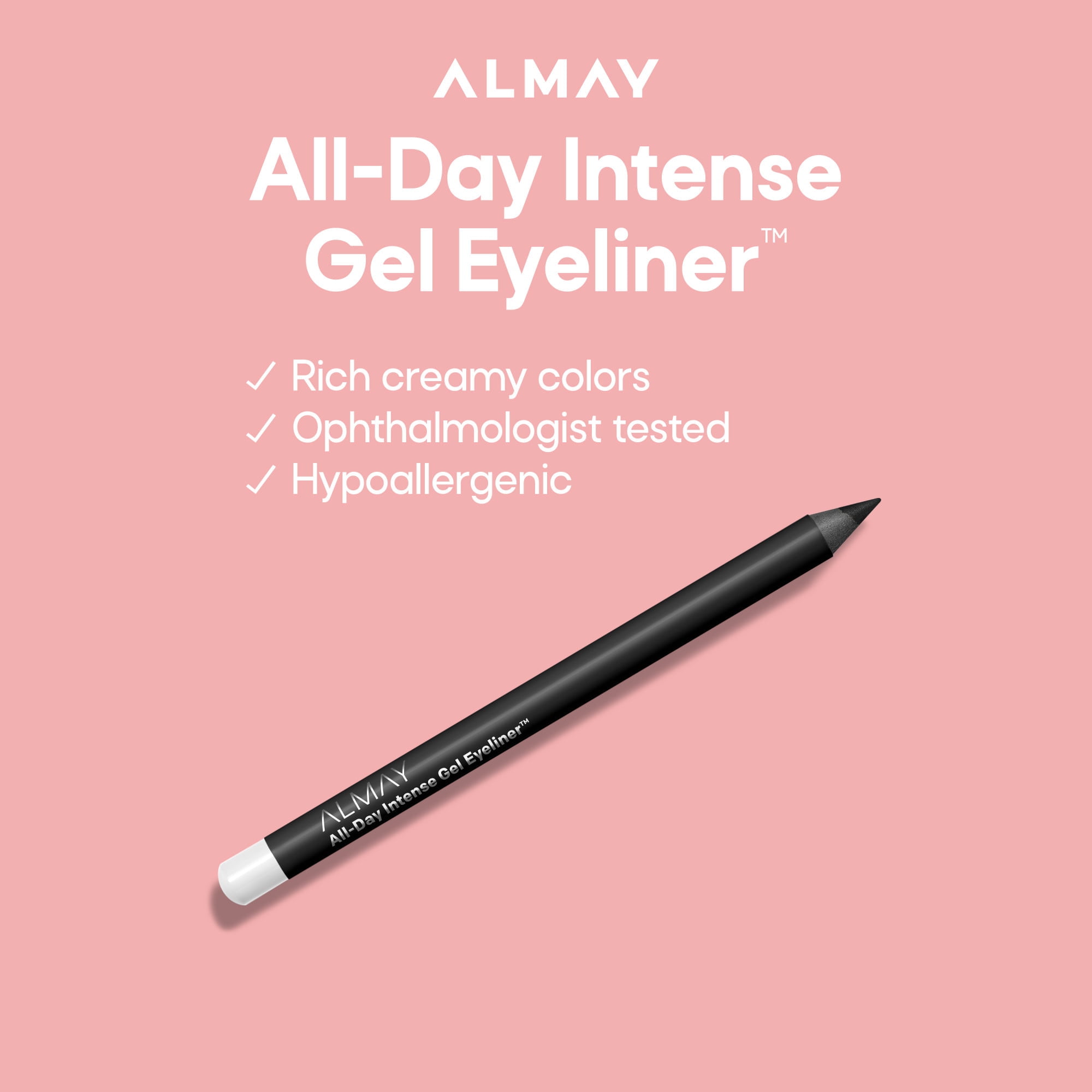 Almay AllDay Intense Gel Eyeliner Pencil, Waterproof, 110 Rich Black