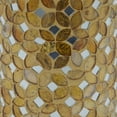 thumbnail image 6 of DecMode 3 Candle Gold Metal Handmade Candle Holder with Mosaic Pattern, Set of 3, 6 of 16