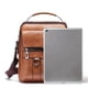 thumbnail image 4 of Bolsa de hombro vintage de cuero para hombres, bolso casual de negocios para hombres, regalo del Día del Padre / Aniversario, Bolso de hombro de cuero sintético vintage Weixier, Marrón, 4 of 8