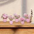 thumbnail image 6 of Dualoai 5 Pieces Artificial Potted Flowers Faux Flower in Pot for Office Living Room Style C, 6 of 9