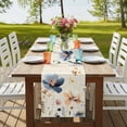 thumbnail image 4 of Table Runners 72 Inches Long Dress Scarves, Blue Yellow Flowers Farmhouse Kitchen Table Runner, Coffee Tablerunners, Spring Summer Garden Wildflowers Retro 16x72 Inch, 4 of 9