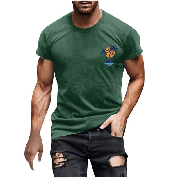 Camisas de Manga Larga para Hombres Casual Impreso Cuello Girado Abajo, Lado Dividido Botón Abajo Blusa para Al Aire Libre, Diario Y Primavera Verano