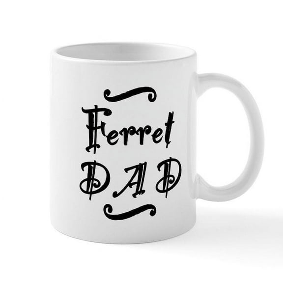 CafePress - Ferret DAD Mug - 11 oz Ceramic Mug - Novelty Coffee Tea Cup