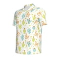 thumbnail image 4 of Wukai Snake And Cactus Men’s Polo Shirts,Quick-Dry Athletic Shirt,Classic Fit Shirts-Large, 4 of 8