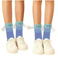 thumbnail image 5 of Mmeneyy Funny Holding Hands Socks 2 Pairs Crazy Magnetic Men Women Couple Socks Silly Sock Birthday Gifts for Teens, Friends, 5 of 6