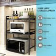 thumbnail image 2 of Support de Four à Micro-Ondes Extensible à 3 Niveaux, Étagère de Rangement pour Cuisine, 2 of 6