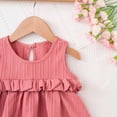 thumbnail image 5 of HCNTES Girls Children Baby Summer Dress Short Sleeve Casual Party Dress for Toddler Little Big Kids 1-5T 7-12T(5-6 Years,L04-Pink), 5 of 9